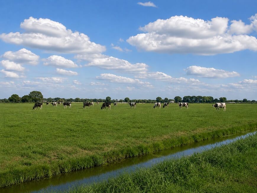 koeien in de zon